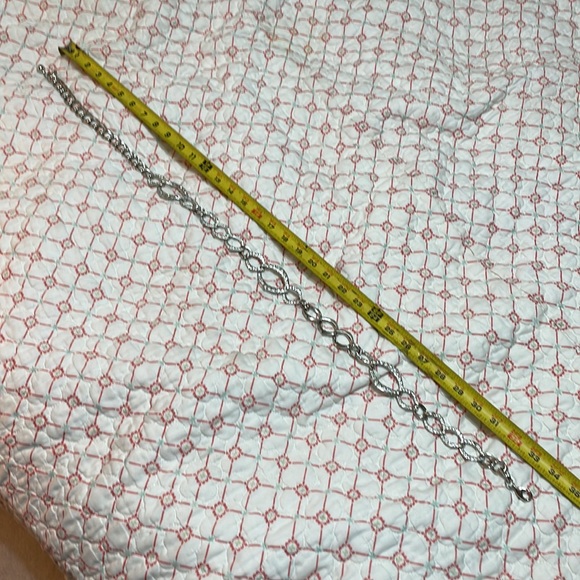 Silver chain belt with rhinestone links - Picture 4 of 6